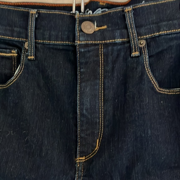 Eddie Bauer Slightly Curvy High Rise Skinny Jeans, Size 12, Dark Blue Denim - Picture 5 of 9